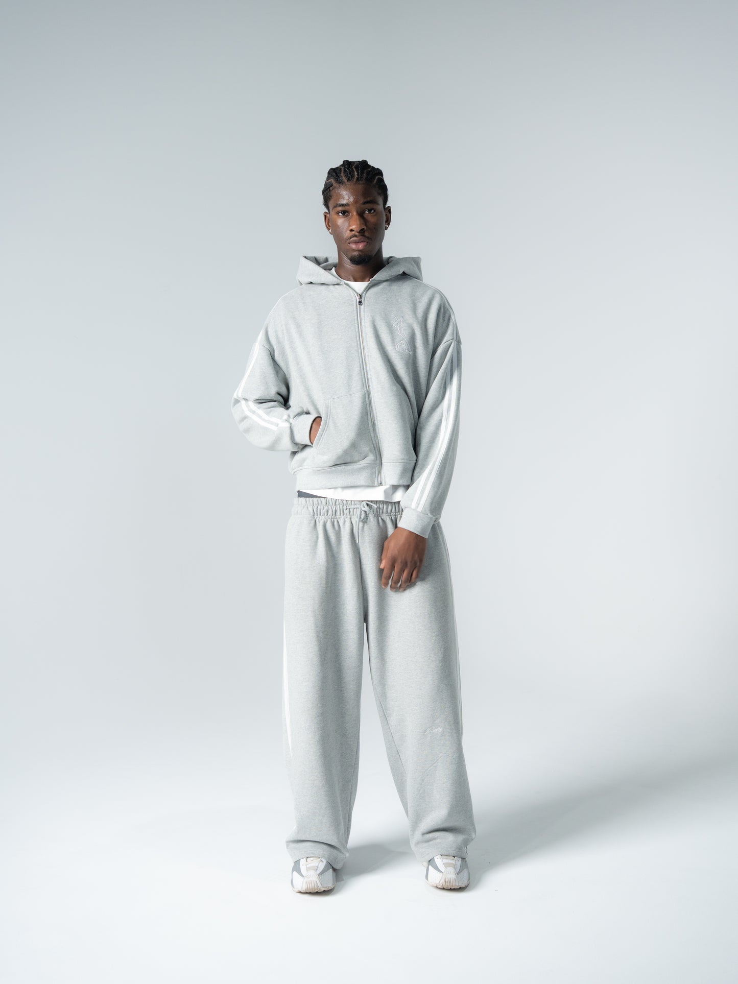 "GREY" Psalm Track Pants