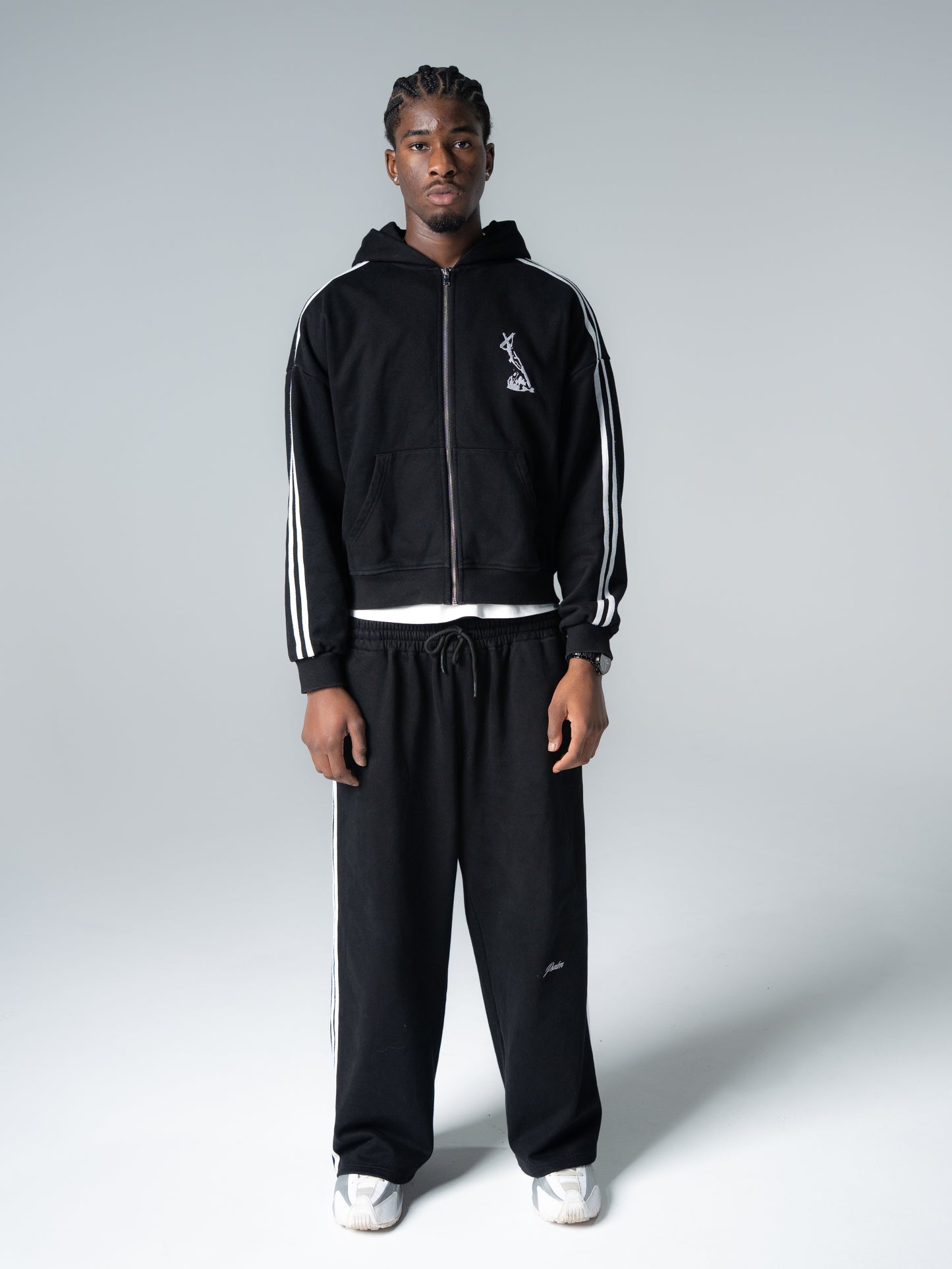 "BLACK" Psalm Logo Zip Jacket