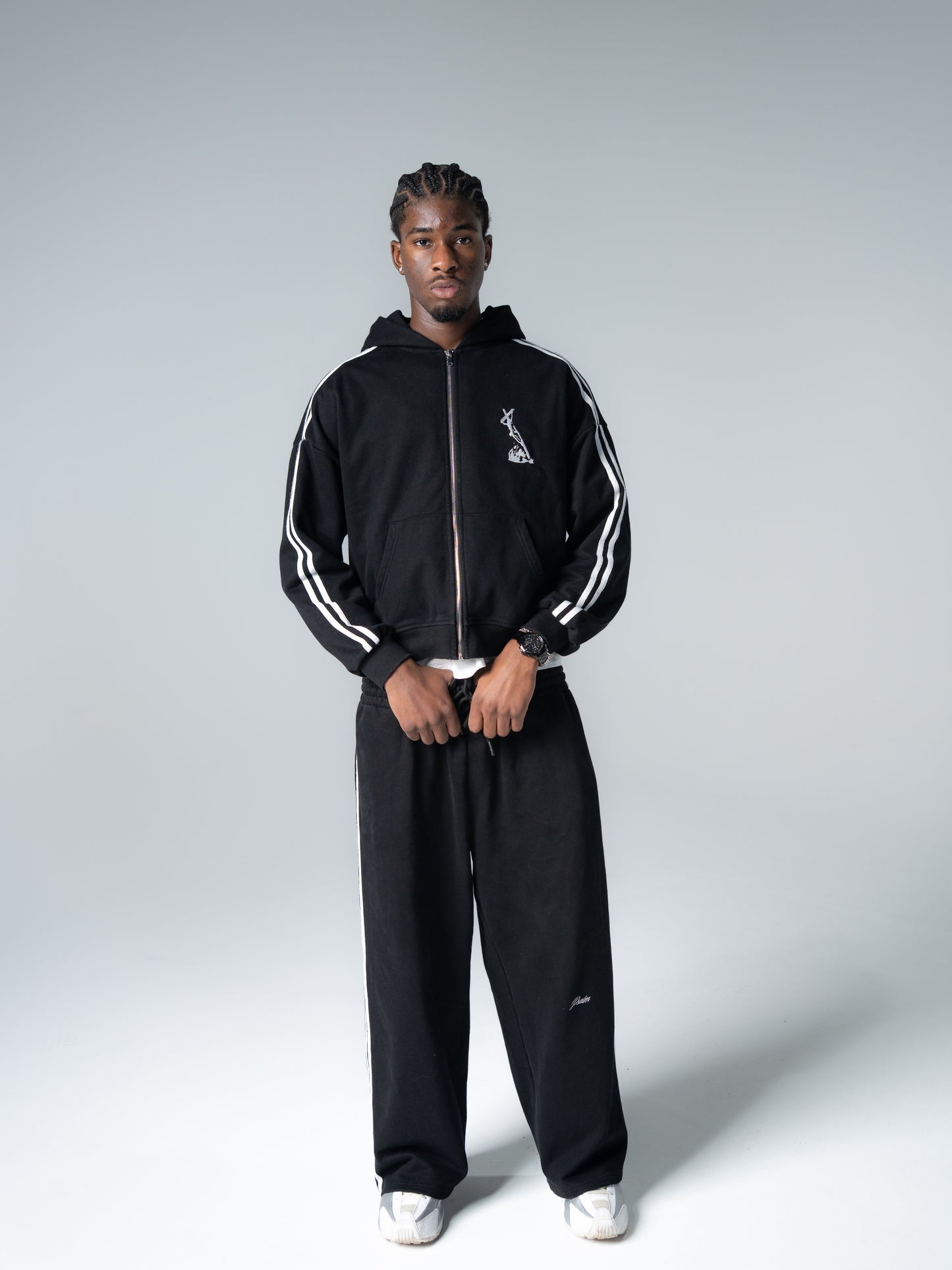 "BLACK" Psalm Logo Zip Jacket